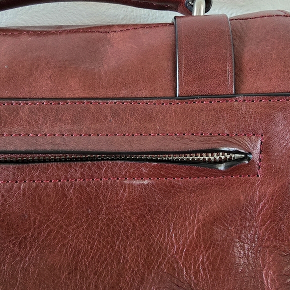 Coach Bleecker Mini Brooklyn Messenger Bag, Burgundy Python - Picture 15 of 15